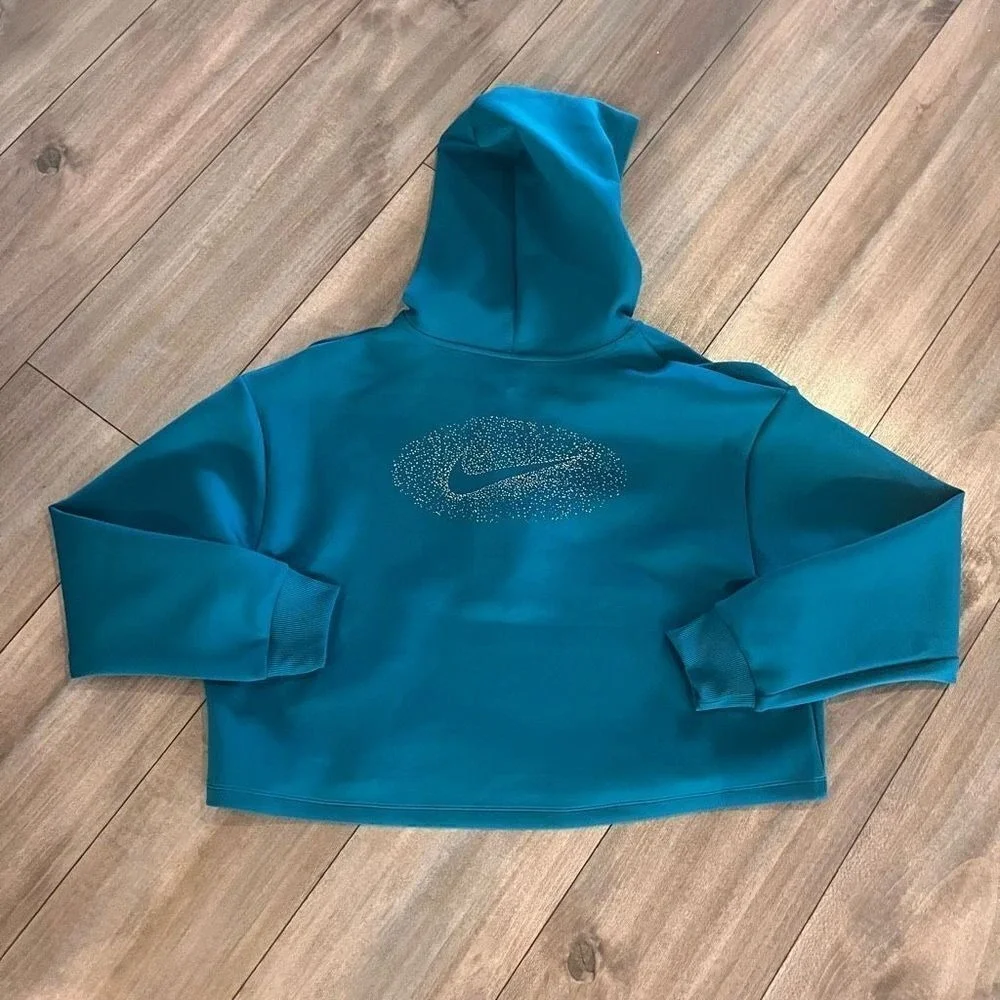Nike‎ Teal Cropped Athletic Workout Pullover Women Medium - NWT